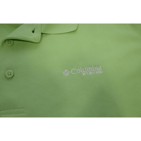 Columbia PFG Performance Green Vented Fishing Golf Polo Shirt Mens Size XL - Picture 7 of 12